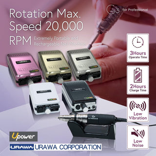 Urawa - Professional Portable Nail Drill G3 Series - Pink